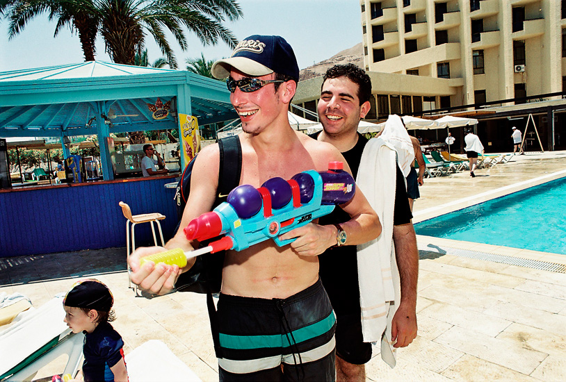 Shlomo Bloch & Nathan Koenig at a Fun Day for ZAKA volunteers.