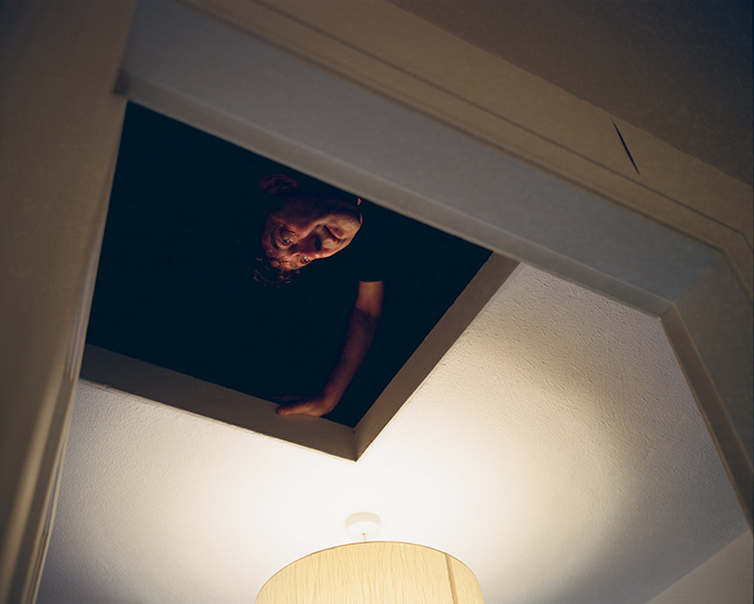 Mark in the cottage attic. 