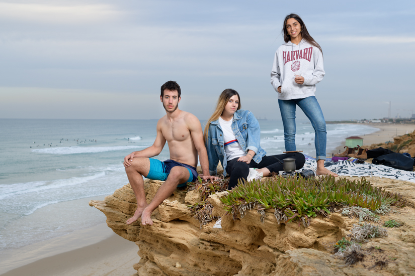 Omri, Lihi & Neta, Bet Yannai Beach, December 2018
