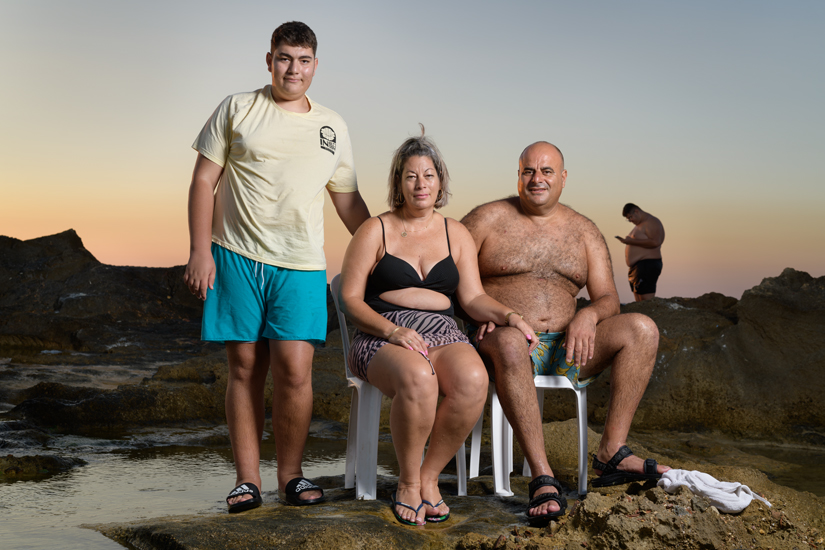 Shaike [Jesaiah], Kineret & Uri Achziv Beach, July 2023